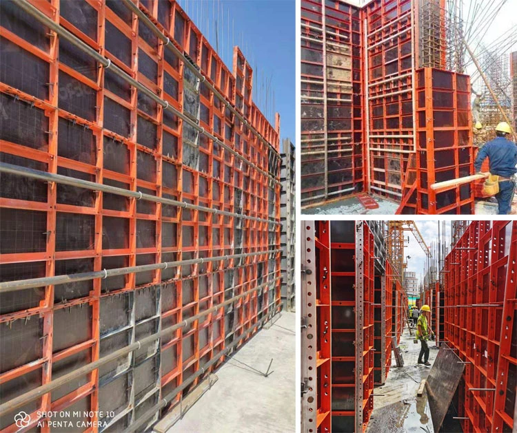 Hebei Factory Construction Wall Concrete Formwork Panel Steel Ply Forming Euro Form