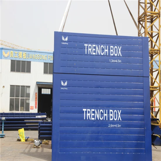 China Lianggong Manufacture Wholesale Q235/355 Steel Formwork Trench Box Trench Shoring Formwork