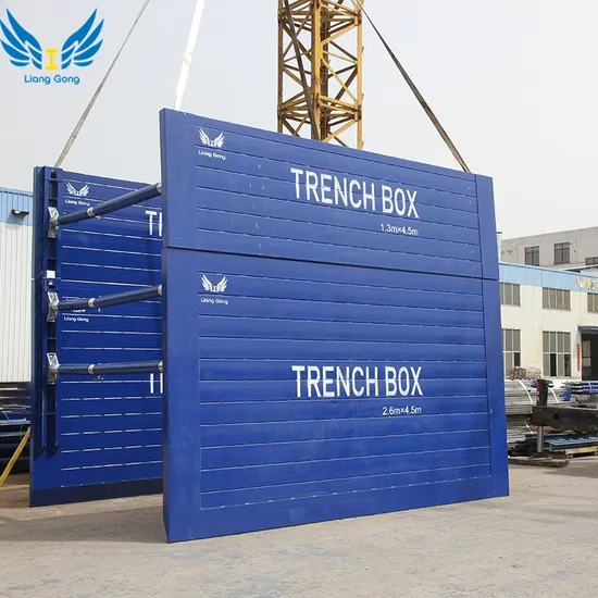 China Lianggong Manufacture Wholesale Q235/355 Steel Formwork Trench Box Trench Shoring Formwork