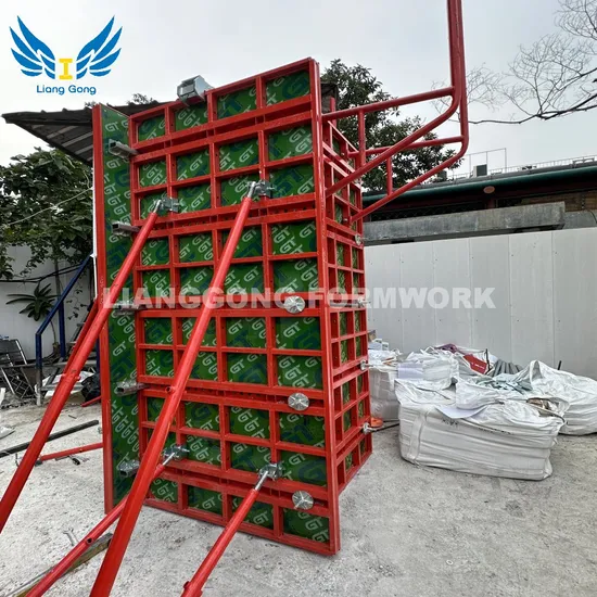 Lianggong Manufacturer Reusable Modular Building Steel Frame Wall Formwork for Wall/Column/Slab Construction 