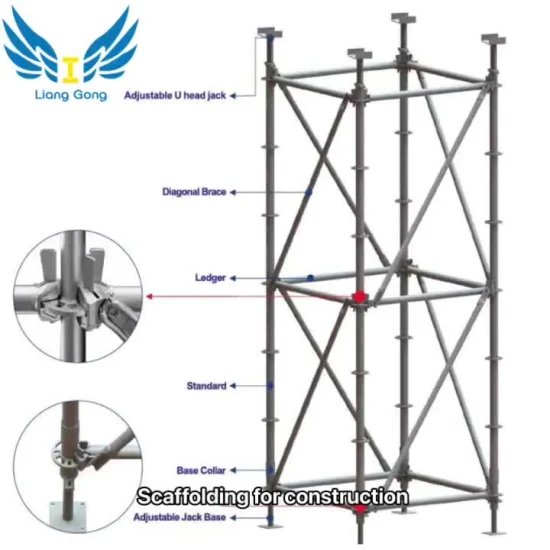 Lianggong Manufacturer Removable/Reusable Ringlock Scaffoding, Shoring Tower